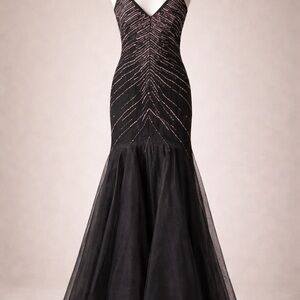 Chic Black and Pink Prom Dress